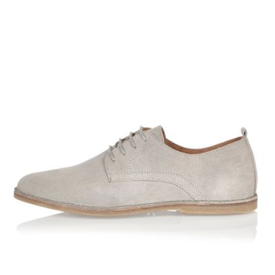 Grey suede desert shoes